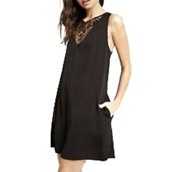 🔥 2/$20 BCBG black lace deep V dress with … - Picture 4 of 7